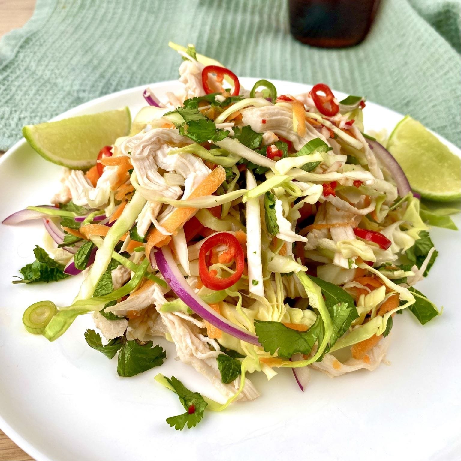 Spicy Asian Poached Chicken Salad