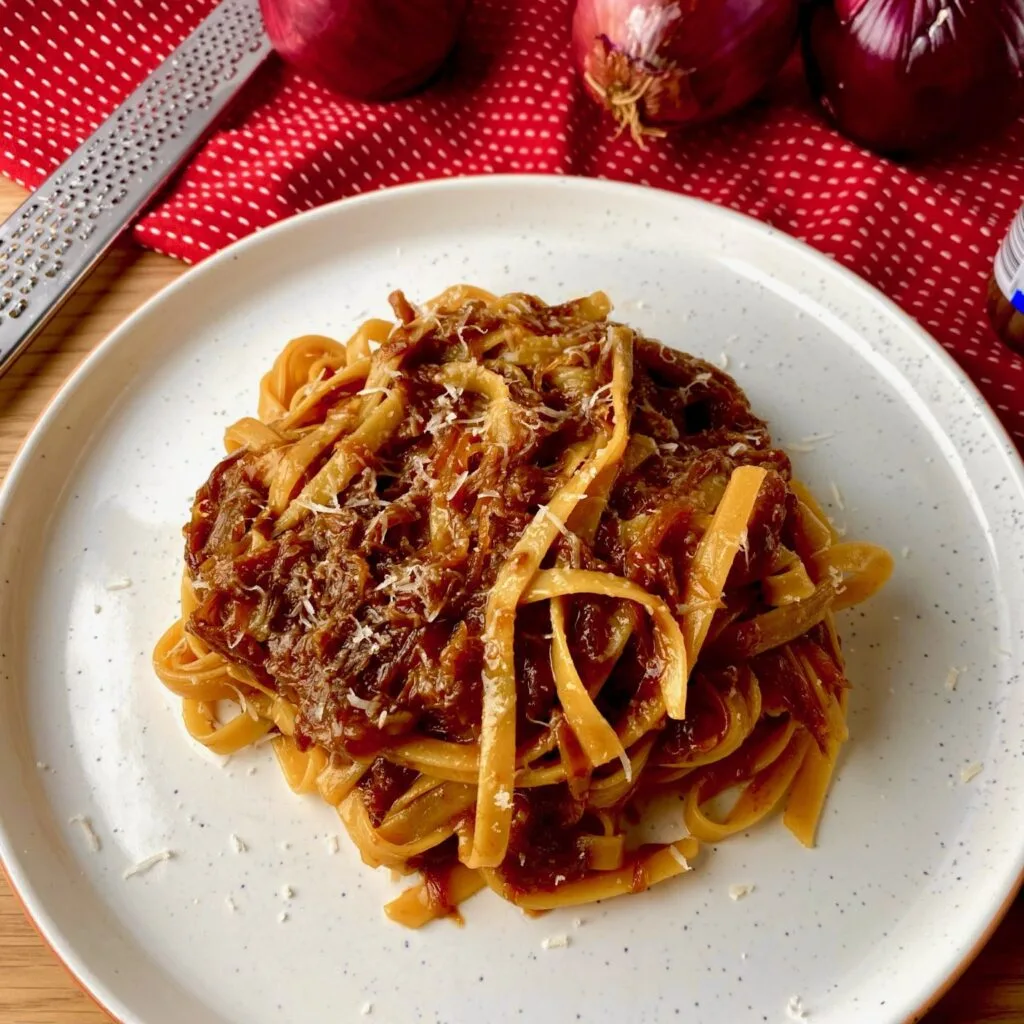 Caramelized Onions with Pasta