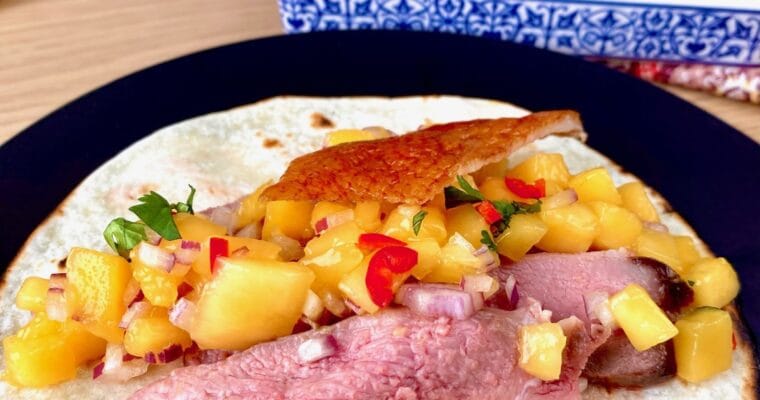 Duck Tacos with Mango Salsa