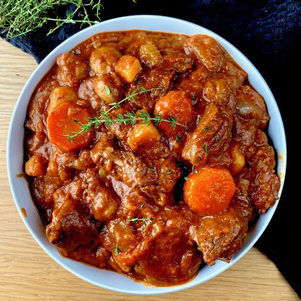 Hearty Beef Stew in bowl