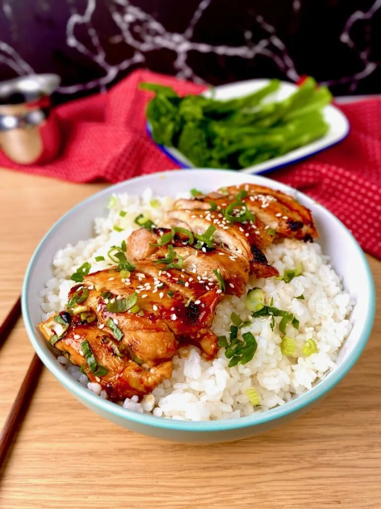 Chicken Teriyaki on Rice topping