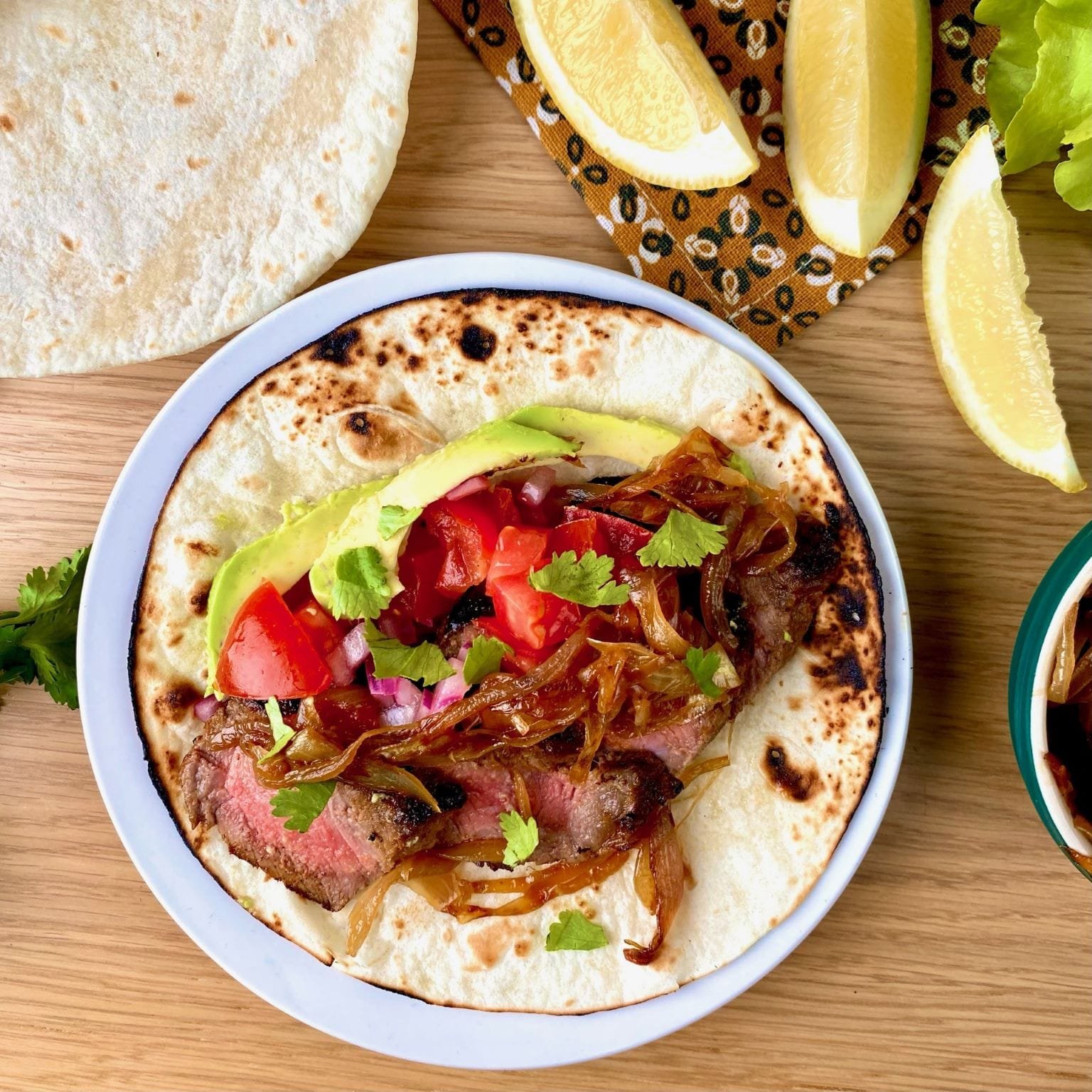 Grilled Steak and Onion Tacos