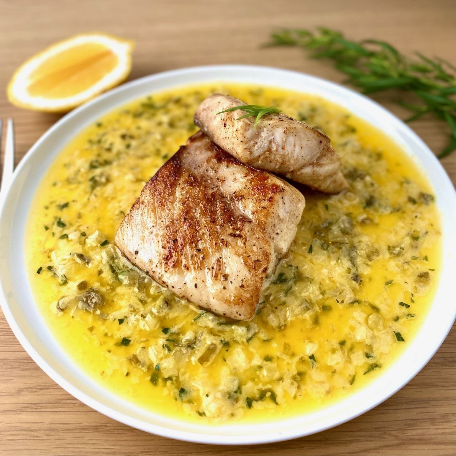 Red Snapper with Butter Tartare Sauce