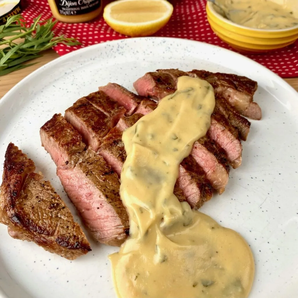 Mustard Velouté Sauce with Steak