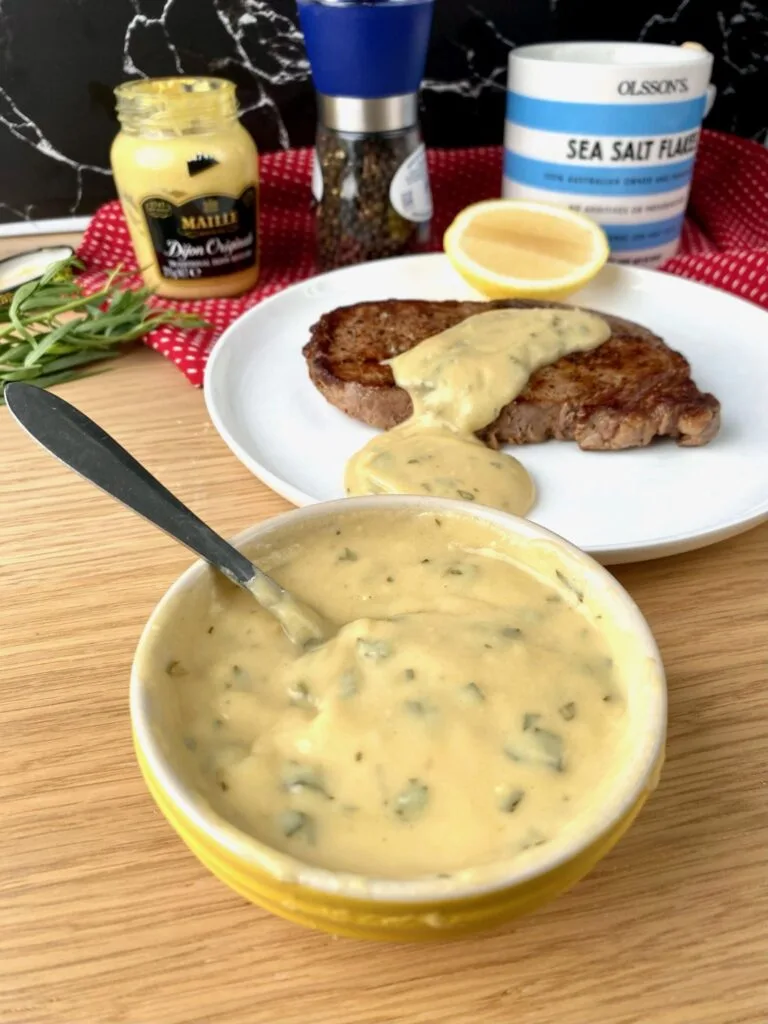 Creamy Mustard Sauce with Steak
