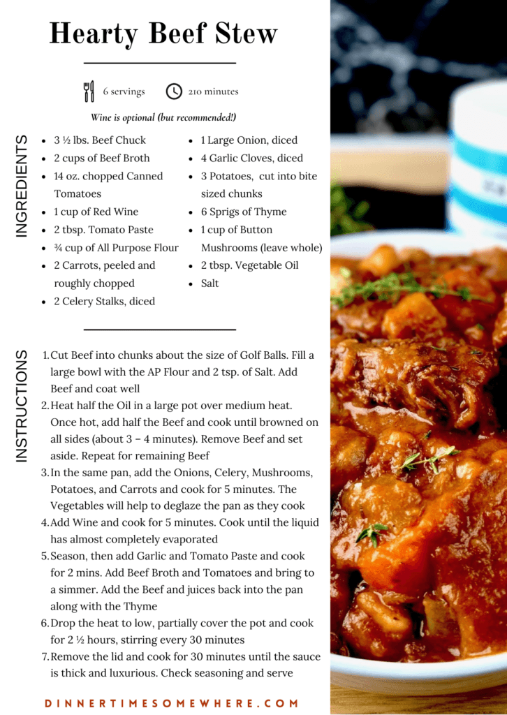 Winter Recipes Cookbook Hearty Beef Stew Recipe