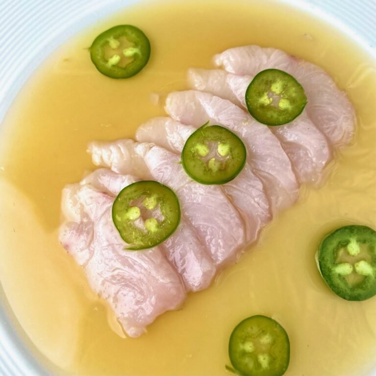 Kingfish Crudo with Jalapenos