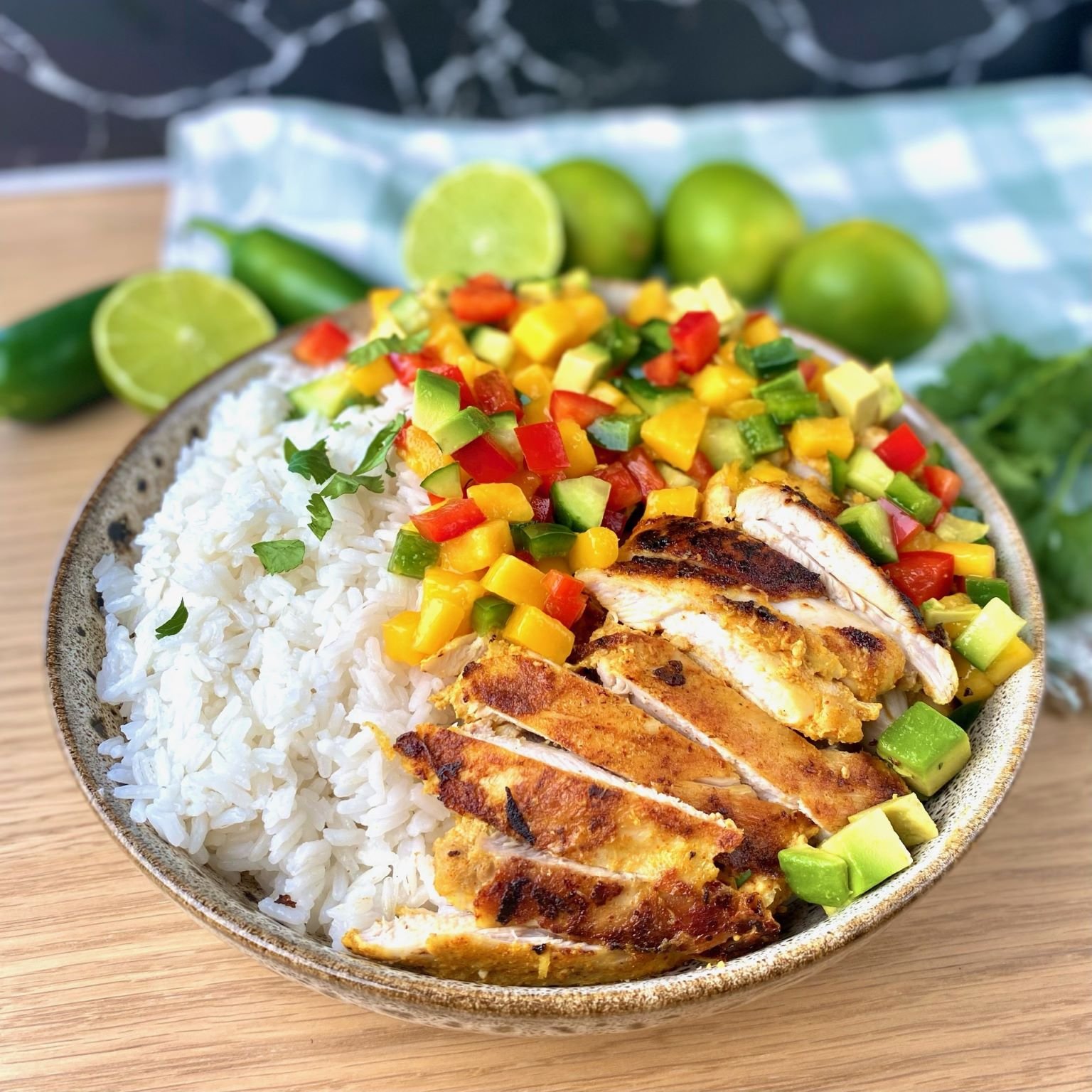 Grilled Chicken with Mango Salad
