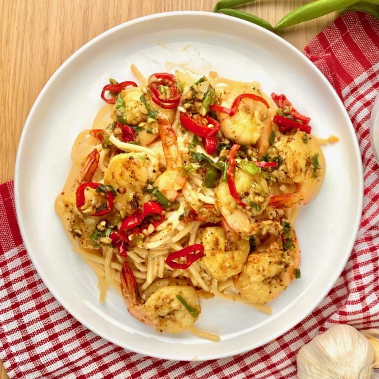 Garlic and Chili Shrimp Spaghetti