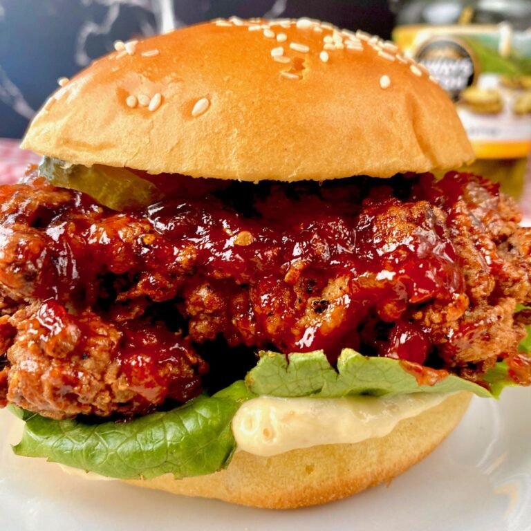 Tamarind Glazed Fried Chicken Sandwich