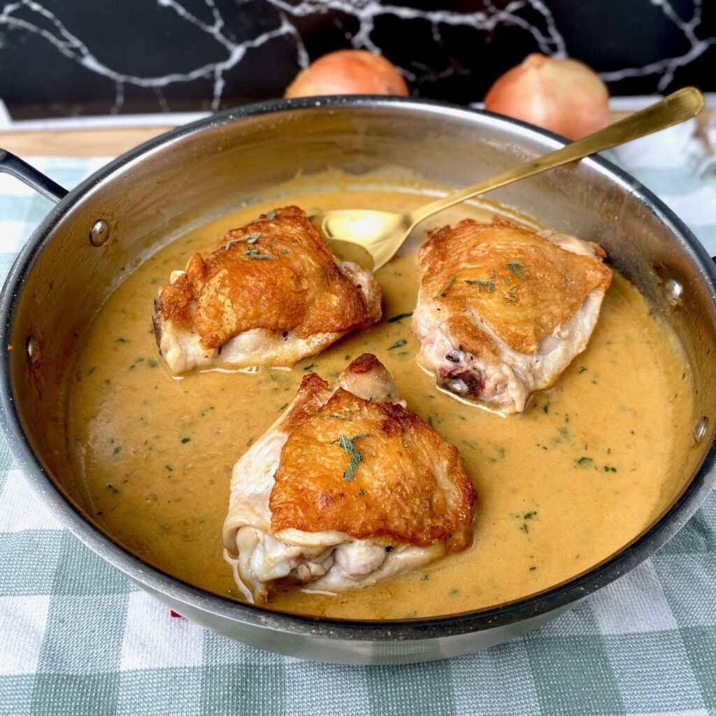 One Pan Crispy Chicken ready for serving