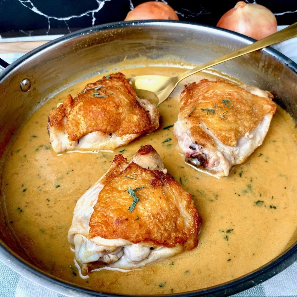 Pan Fried Chicken with Pan Sauce