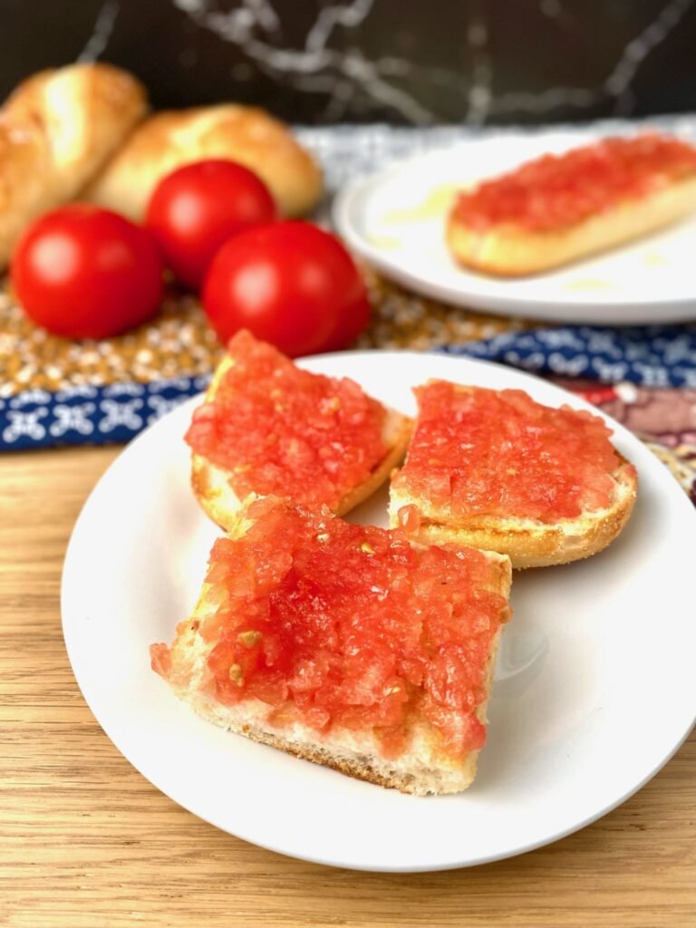 Tomatoes on Grilled Bread in season