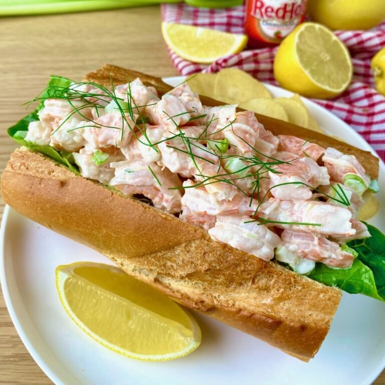 Poached Shrimp Baguette Rolls