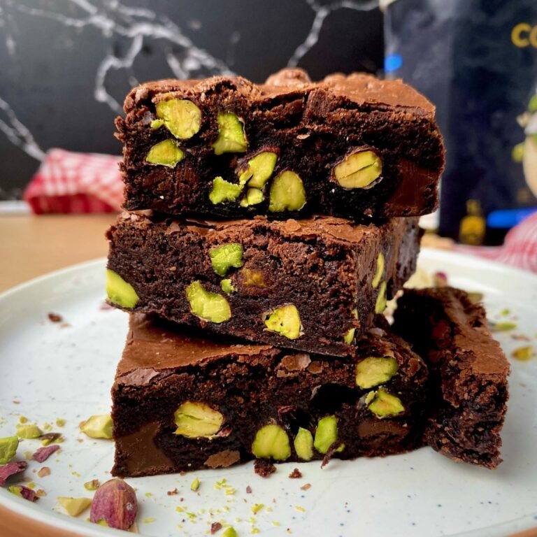 Chocolate and Pistachio Brownies