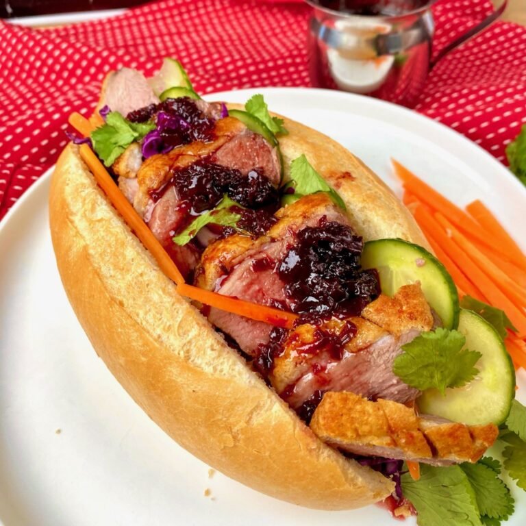 Duck Banh Mi with Cherry Sauce
