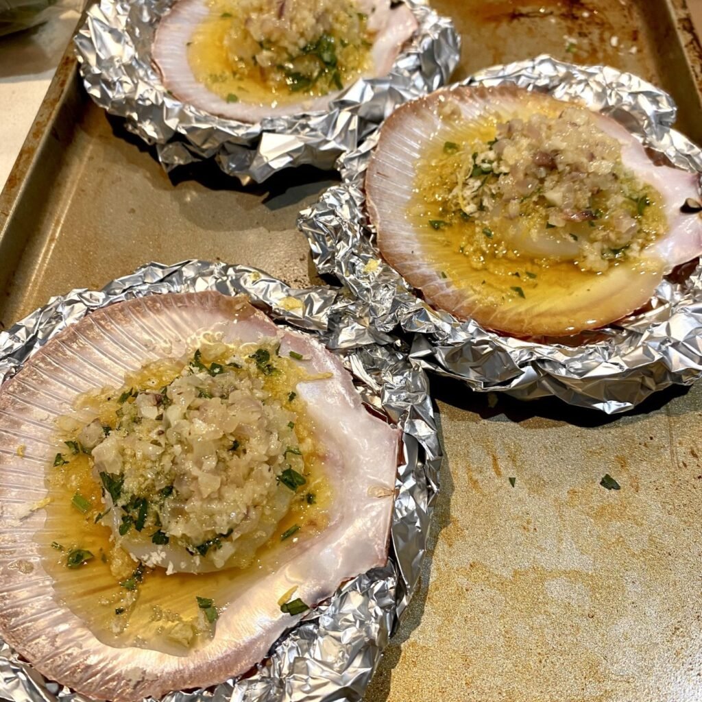 Preparing Garlic Butter Scallops 2