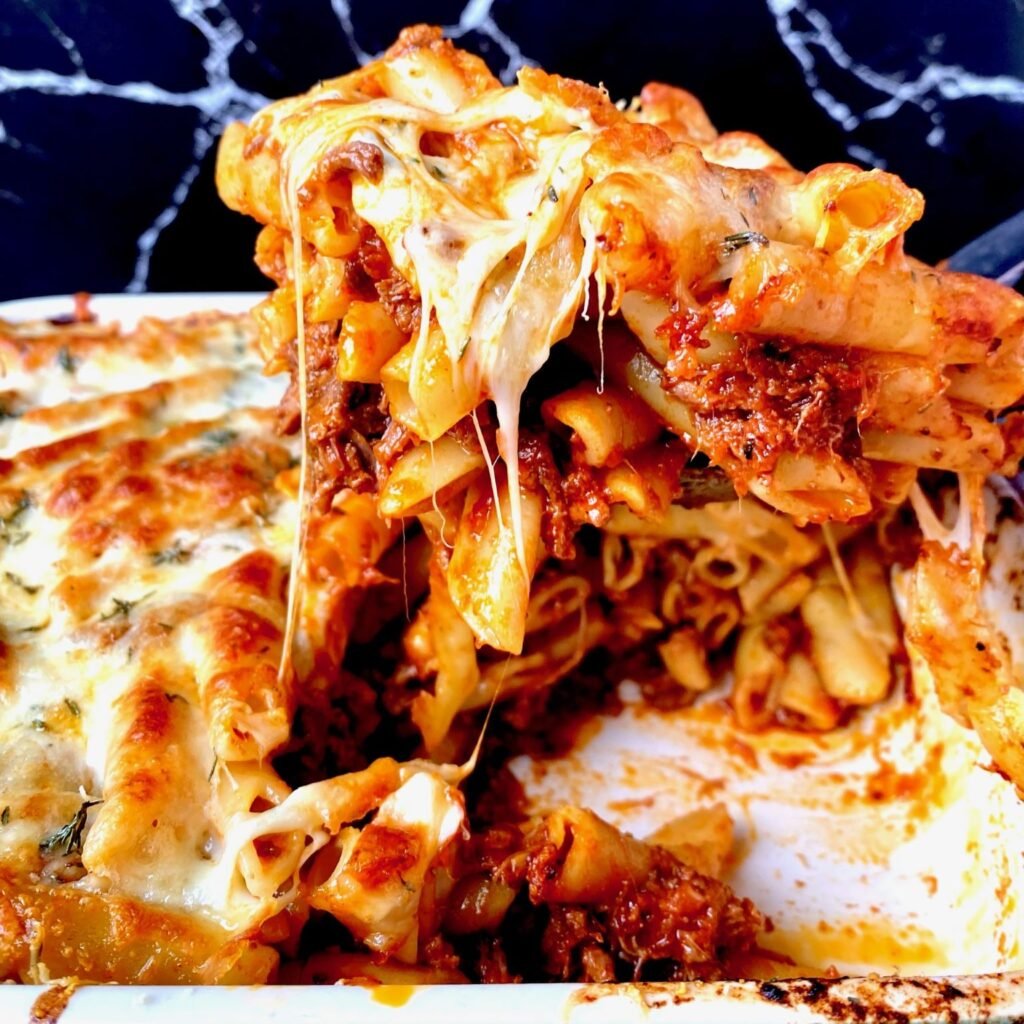Beef Short Ribs Pasta Bake