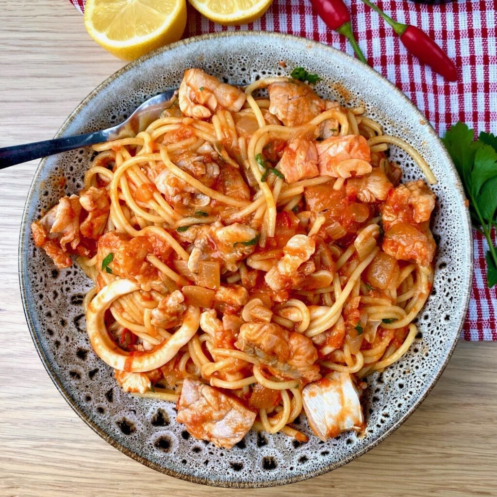 Seafood Marinara in bowl