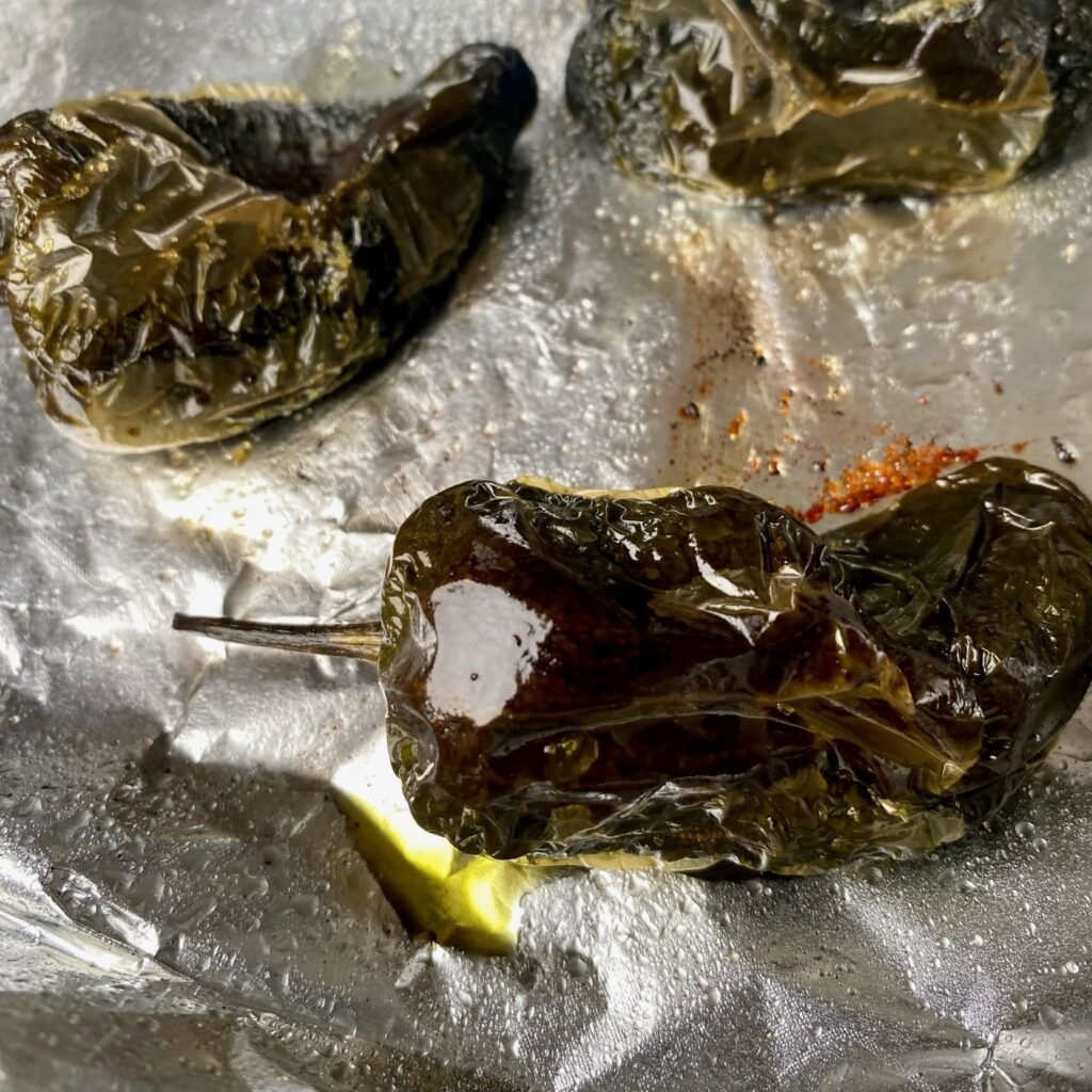 how to remove roast pepper skin