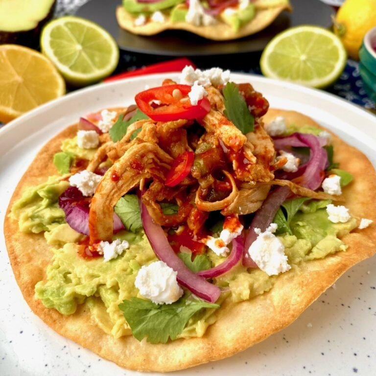 Mexican Pulled Chicken Tostada