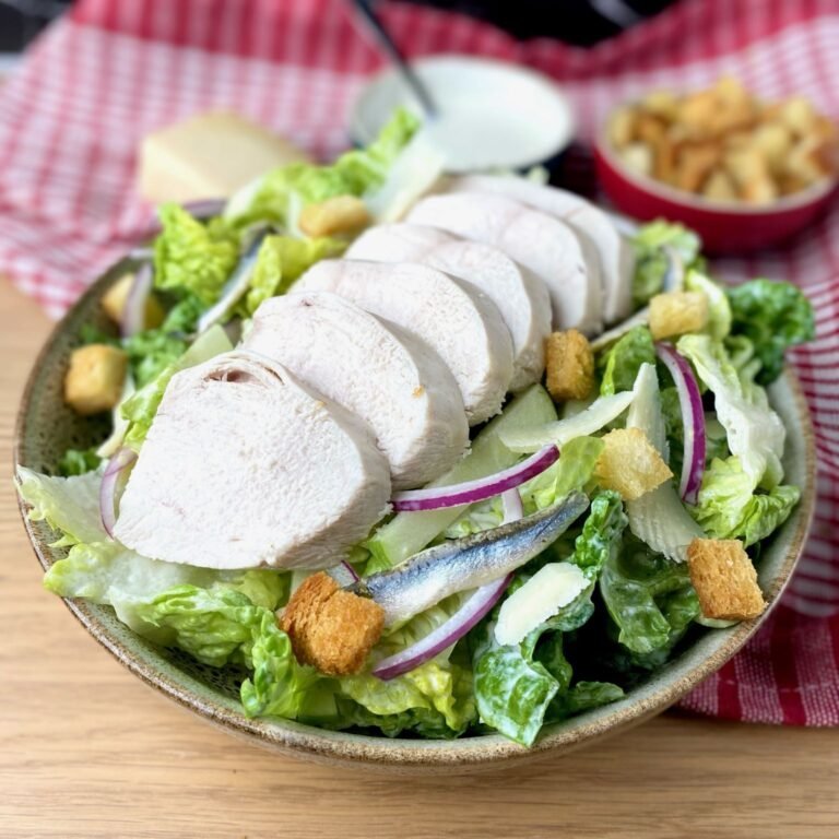 Poached Chicken Salad with Garlic Anchovy