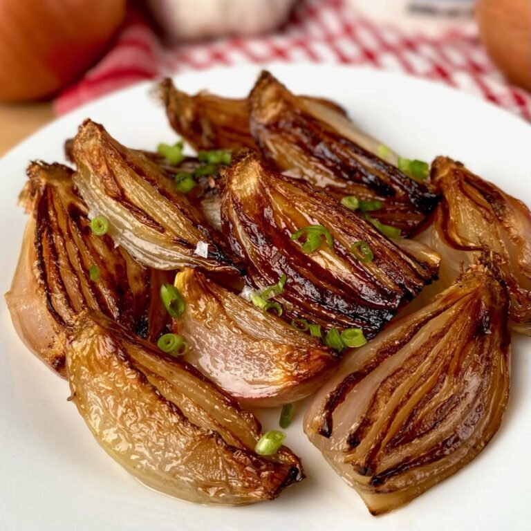 Roast Shallots with Chicken Stock