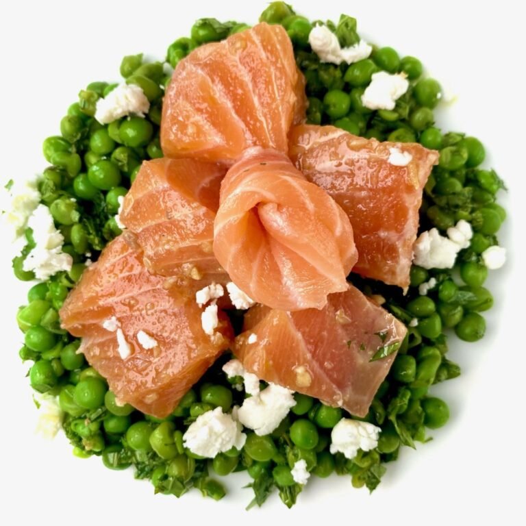 Salmon Tartare with Mint and Peas