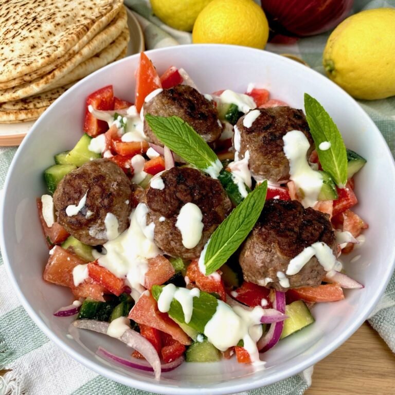 Greek Meatball Salad