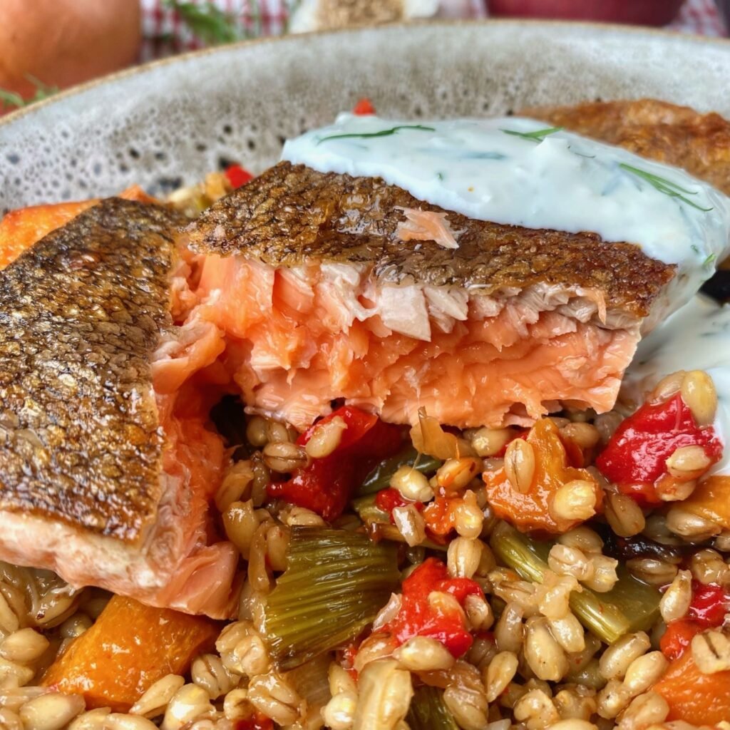 Perfectly cooked Trout