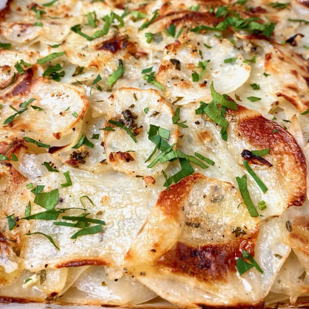 Roast Potatoes with Onions and Parsley