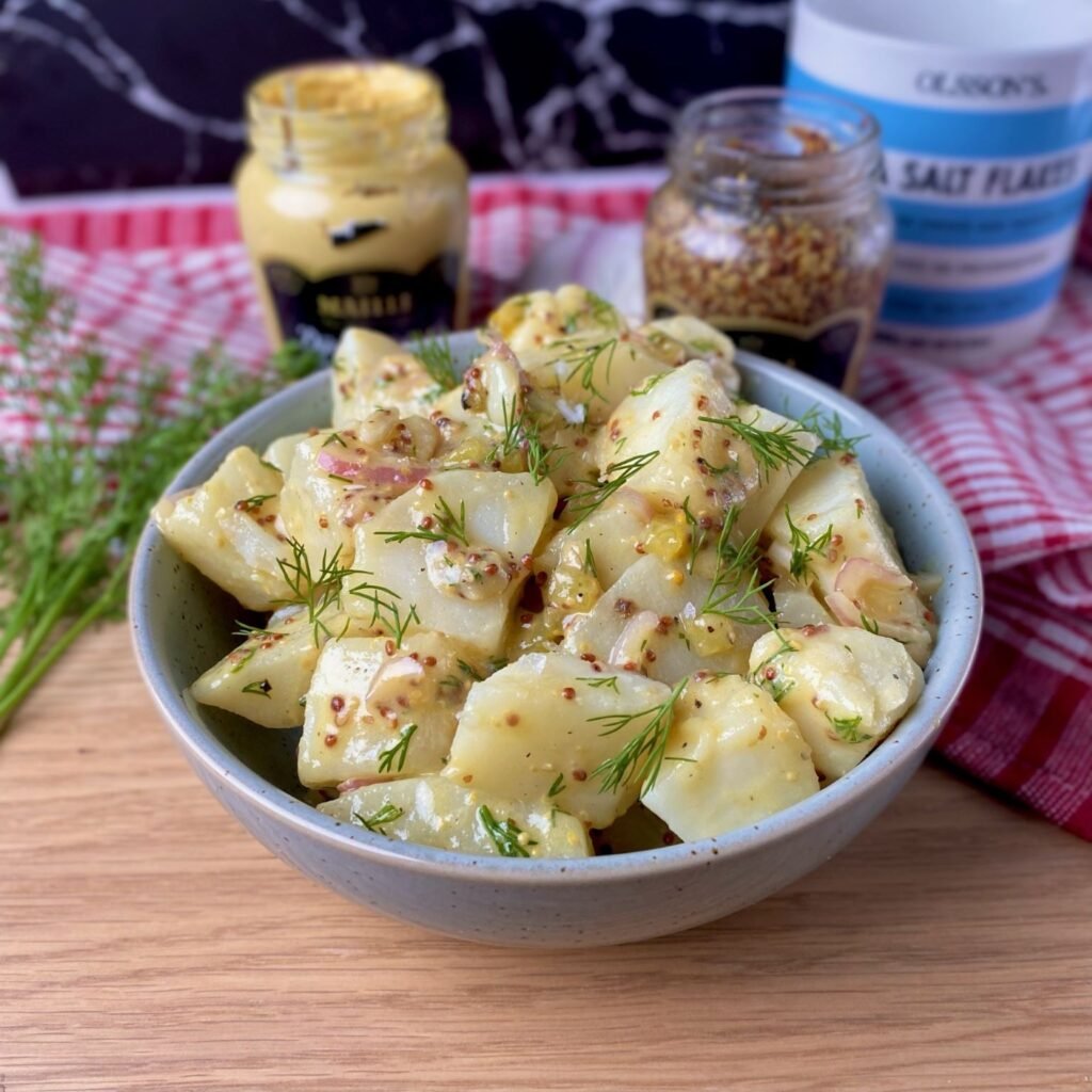 No Mayo Potato Salad serving