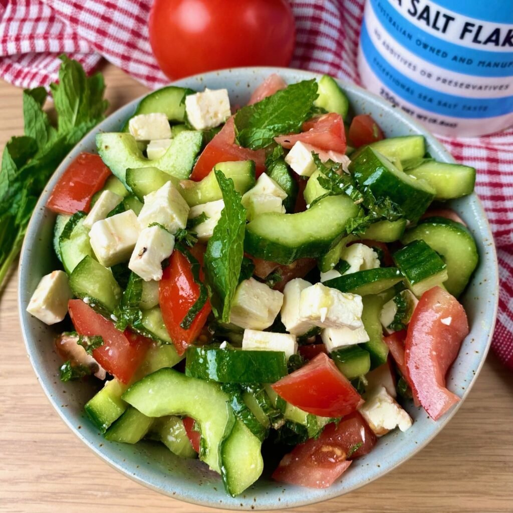 Mint and Cucumber Salad with Tomatoes