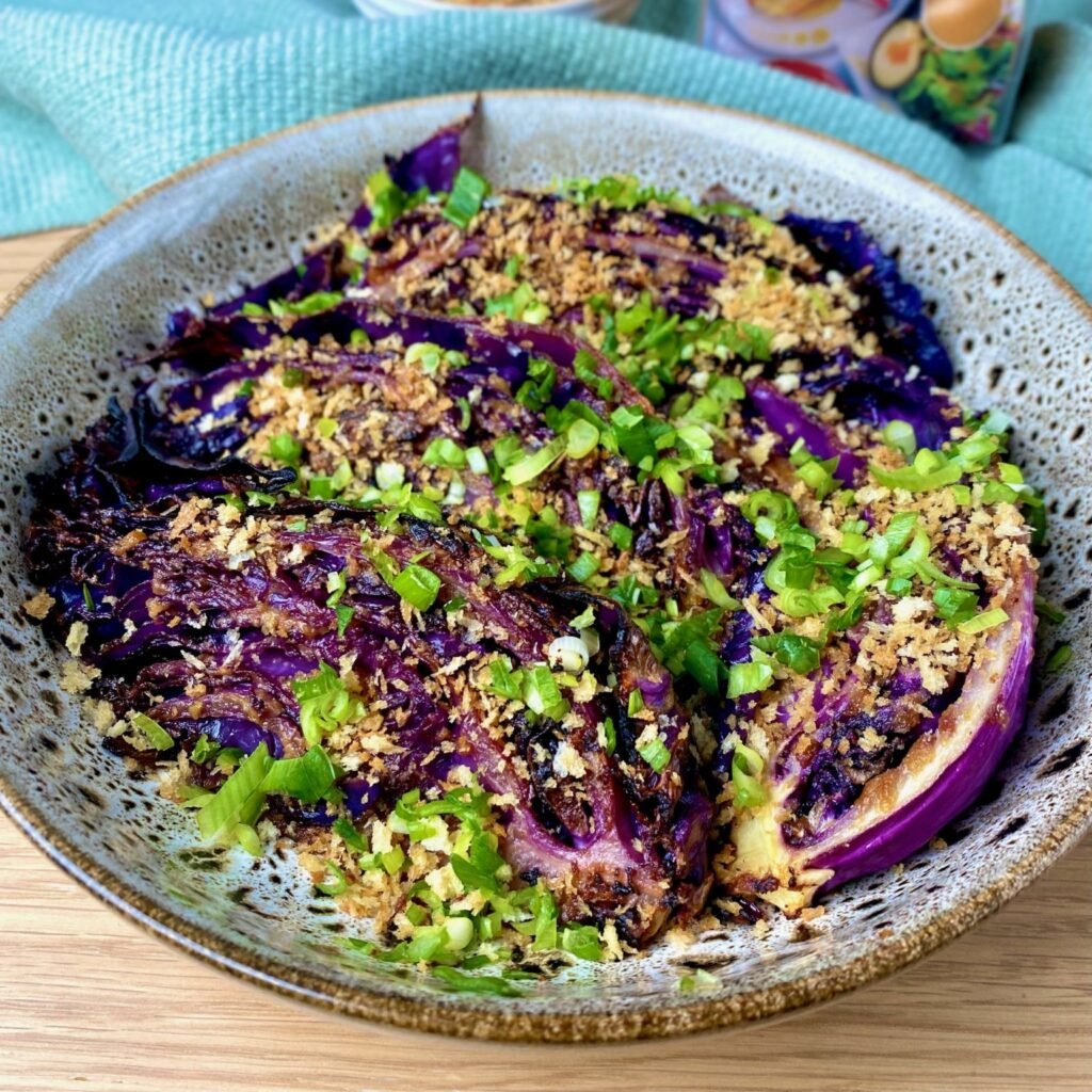 Red Cabbage basted in Miso Butter
