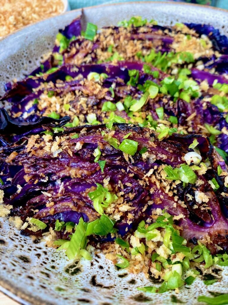 Miso Butter Red Cabbage with Panko Breadcrumbs
