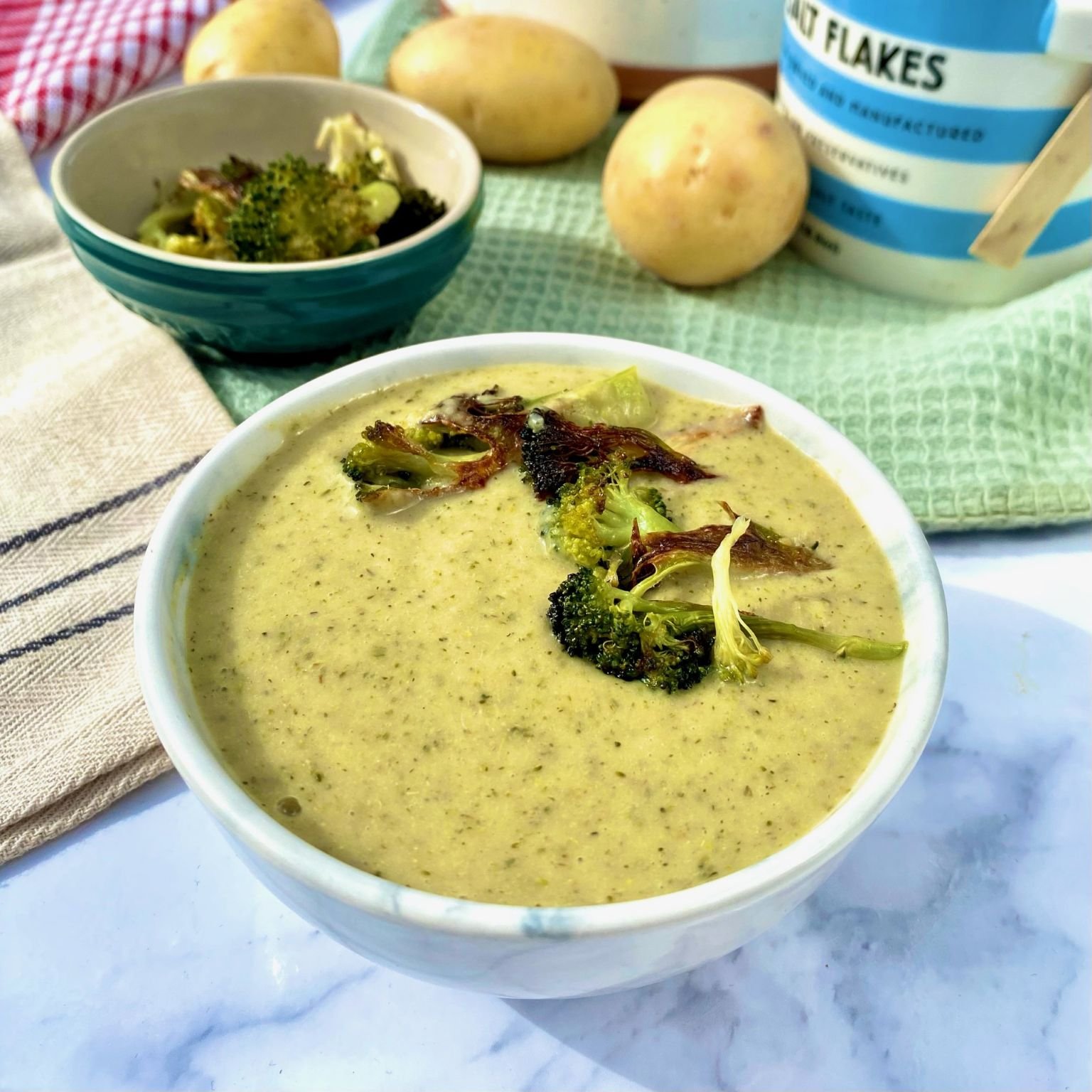 Roast Broccoli and Potato Soup