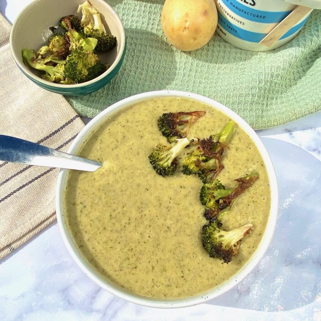 Roast Broccoli and Potato Soup serving