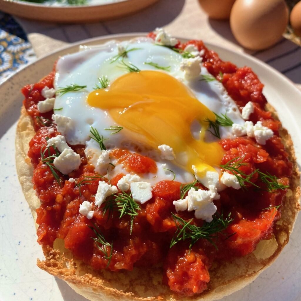 Shakshuka Toast Sunny Side Up Egg
