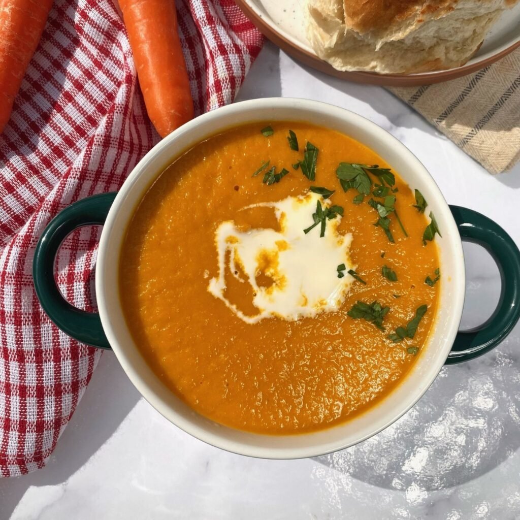 Plating Tasty Carrot Soup
