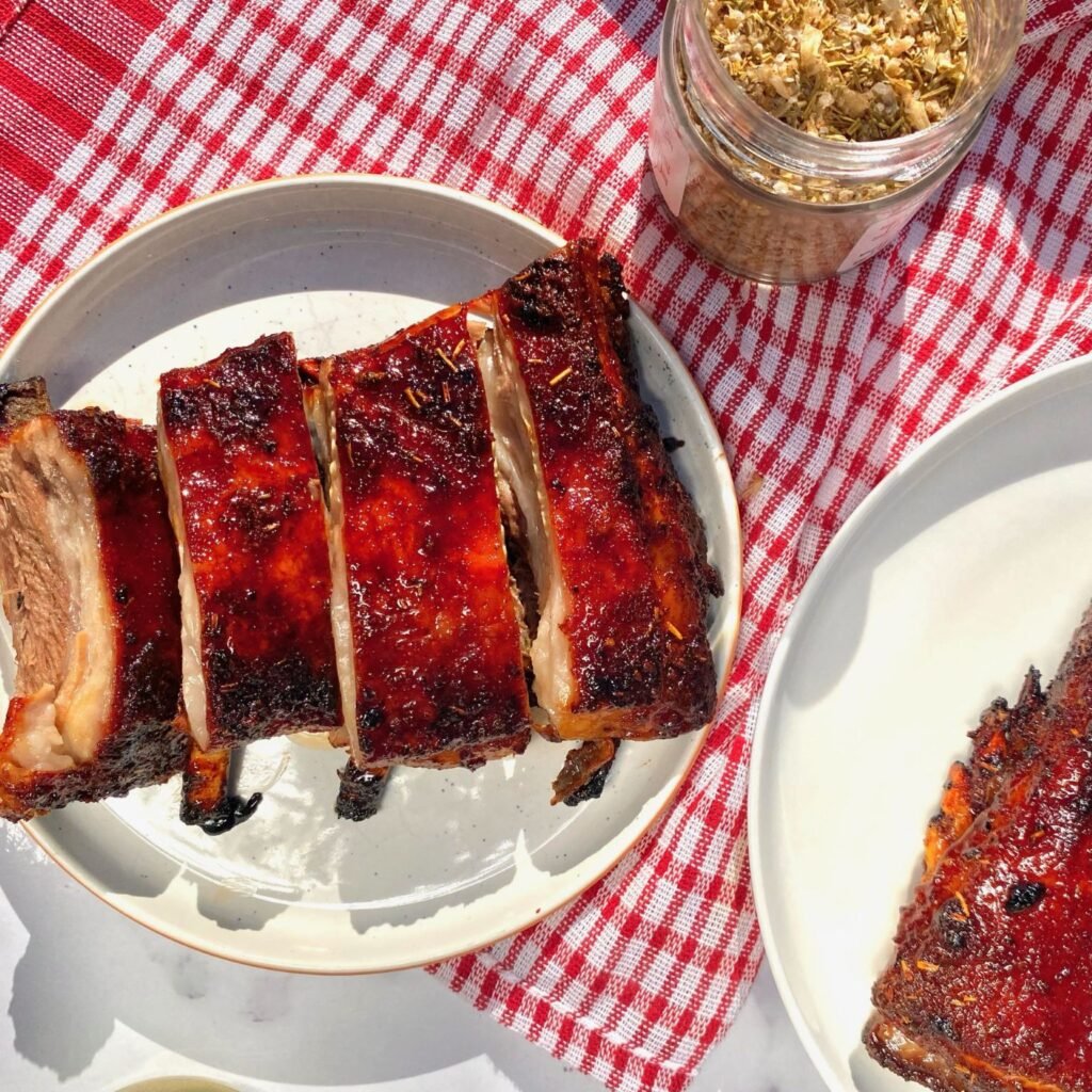 Lamb Ribs Glazed with Honey