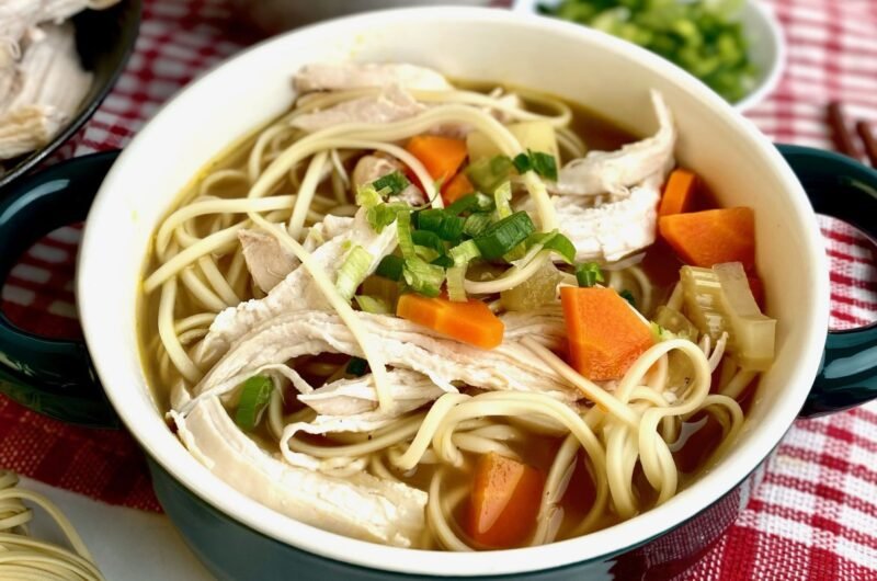 Poached Chicken Noodle Soup
