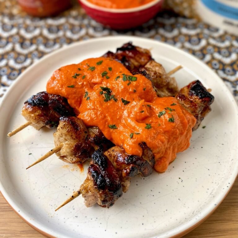 Chicken Skewers with Mojo Picon Sauce