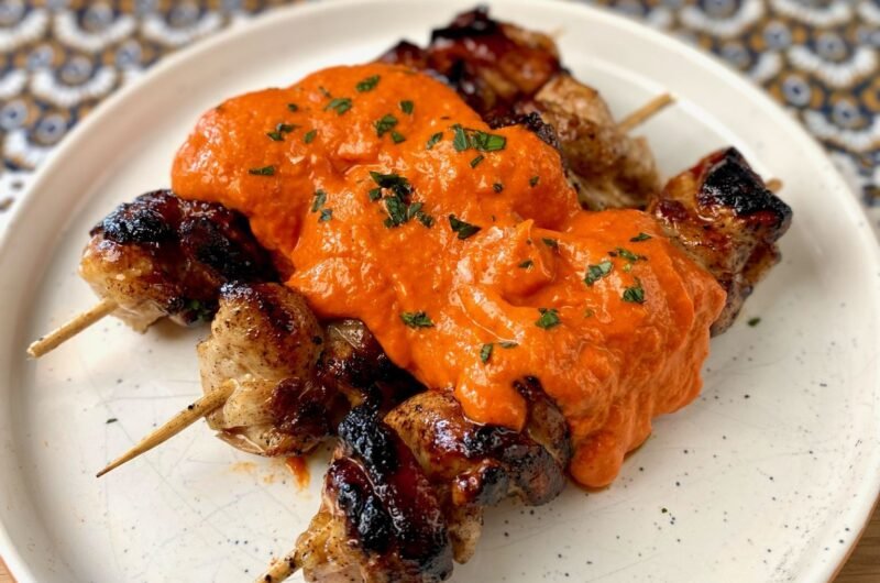 Chicken Skewers with Mojo Picon Sauce