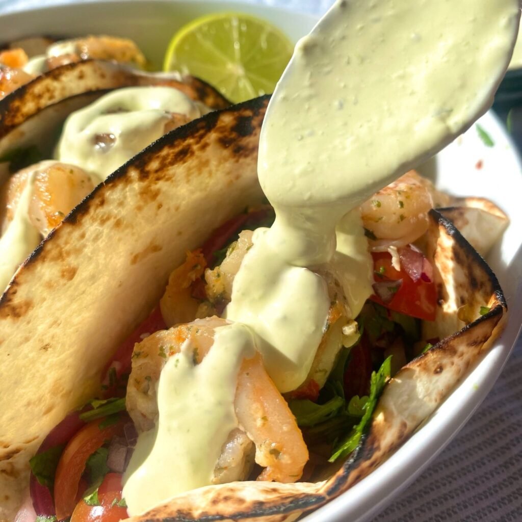 Tacos with Lime Crema