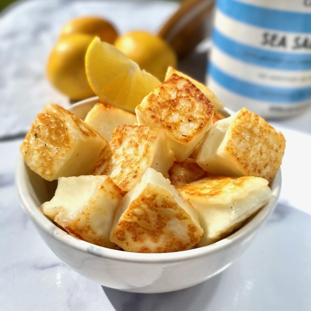 Fried Halloumi Cubes Recipe