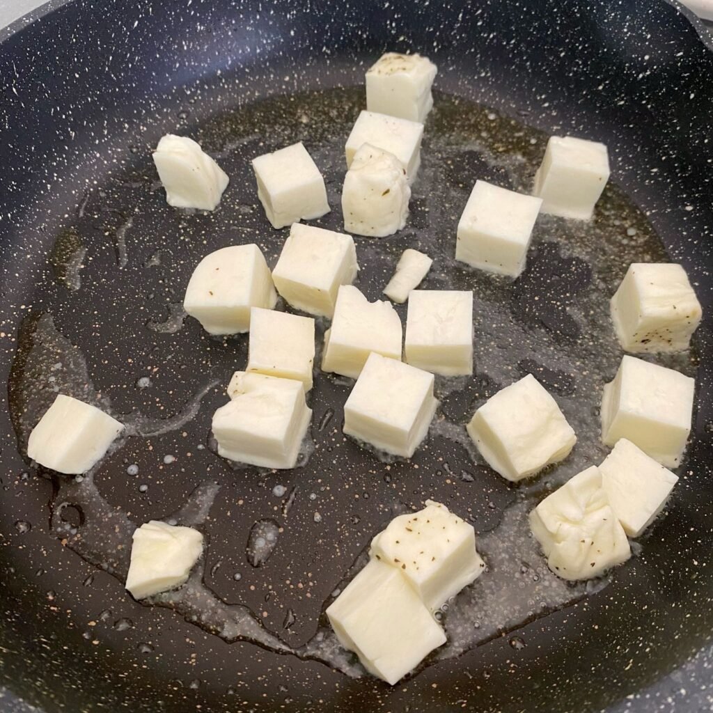Frying Halloumi Cheese