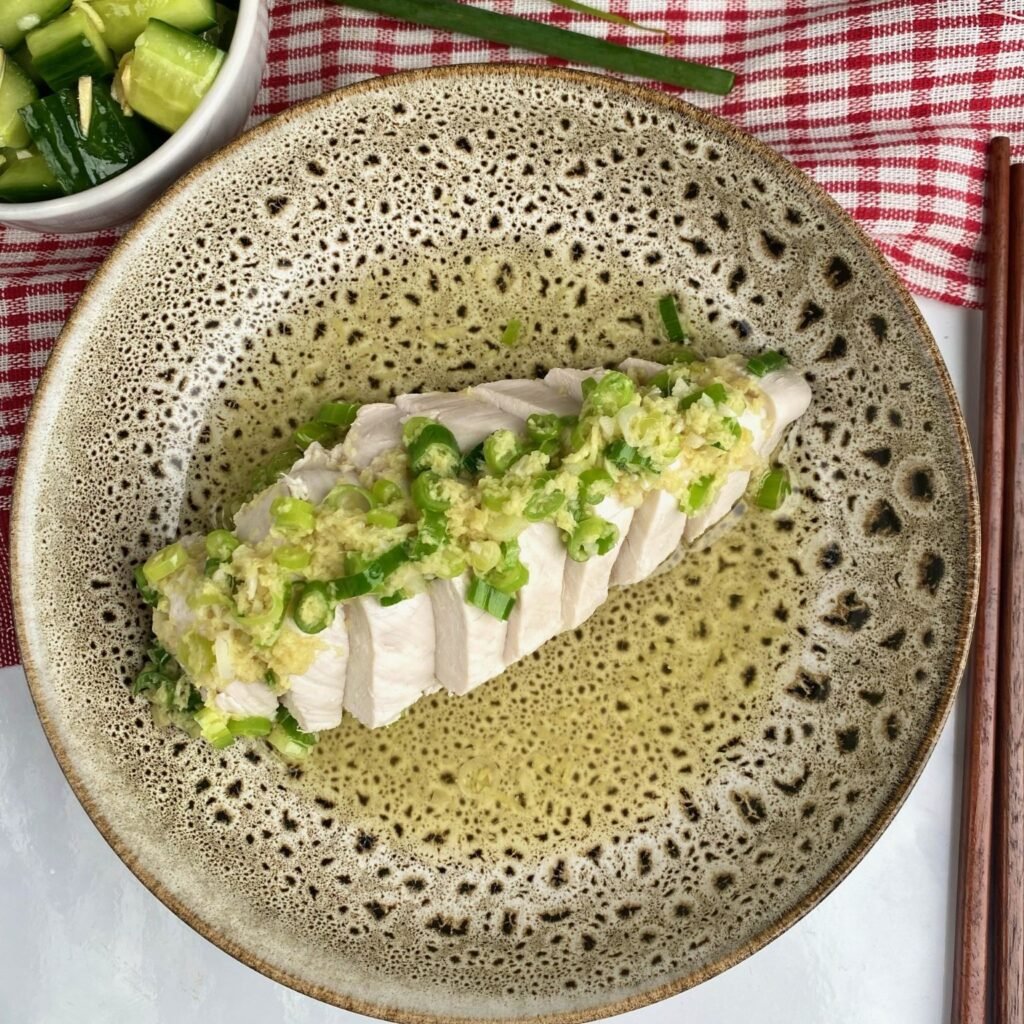 Delicious Ginger and Scallion Poached Chicken