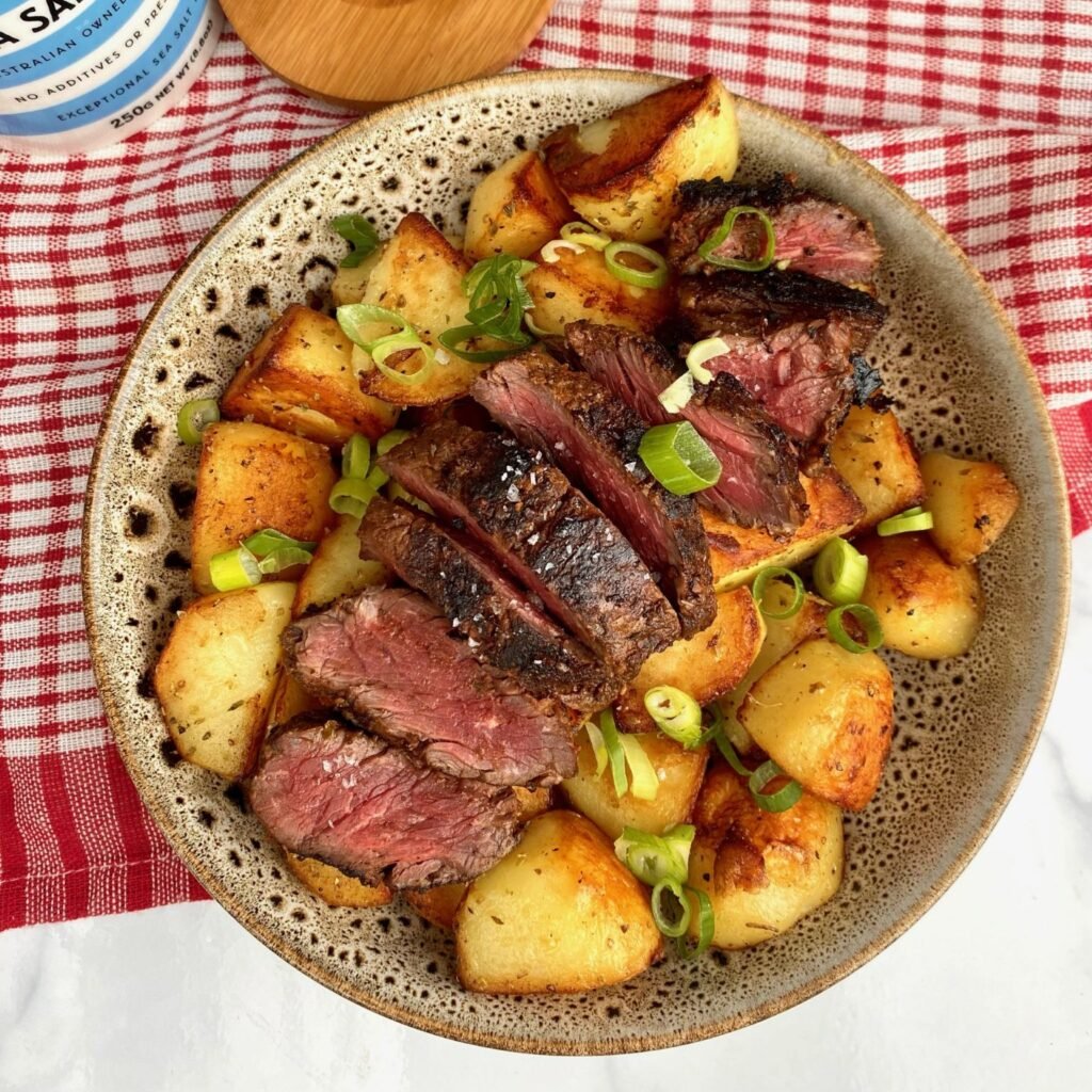 Tasty Garlic Butter Steak and Potatoes