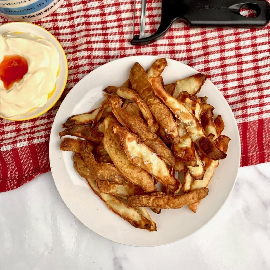 Easy Air Fried Potato Skin Chips Recipe