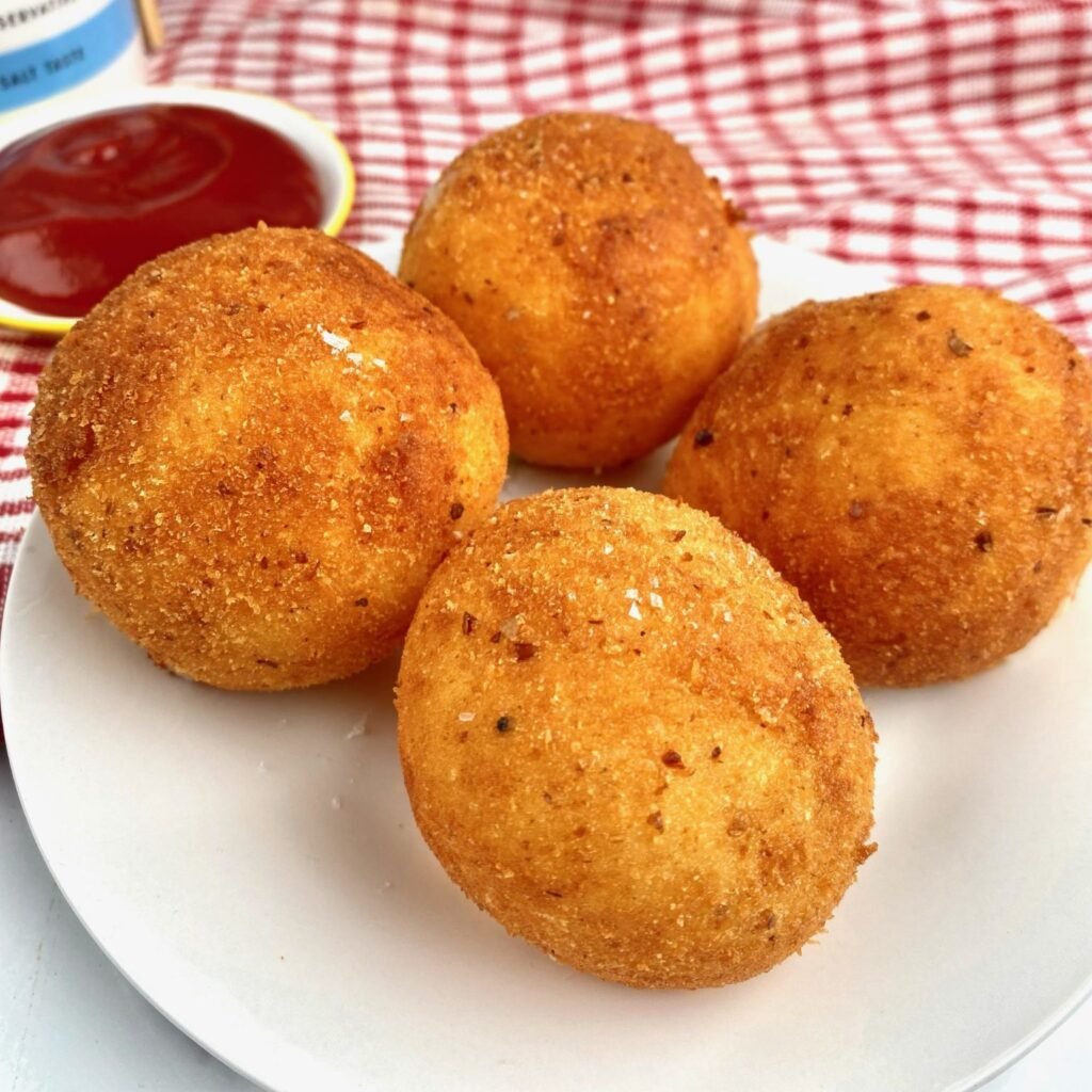 Breadcrumb Coated Fried Mashed Potatoes